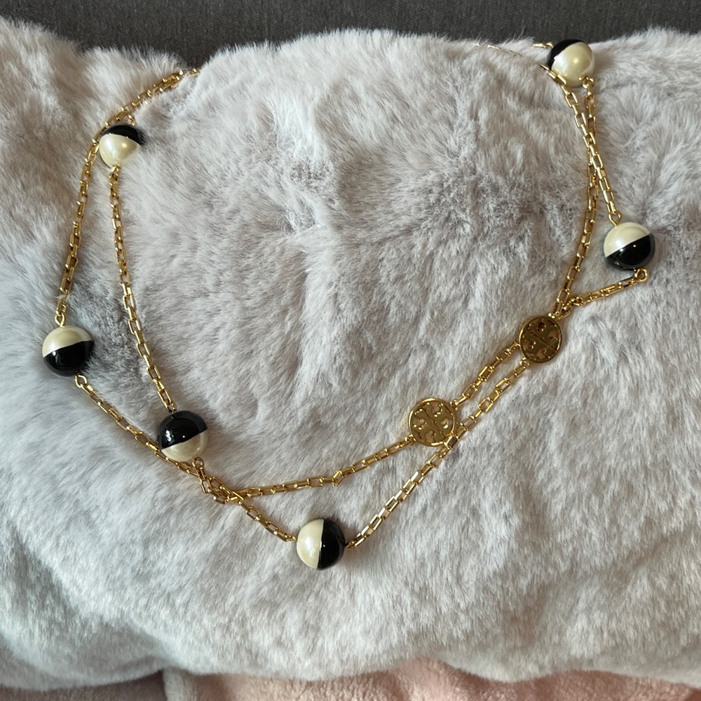 Tory Burch gold and chain necklace